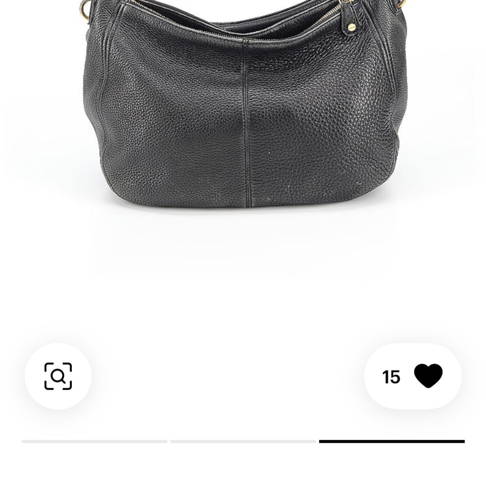 J. Crew Black Leather Hobo Bag